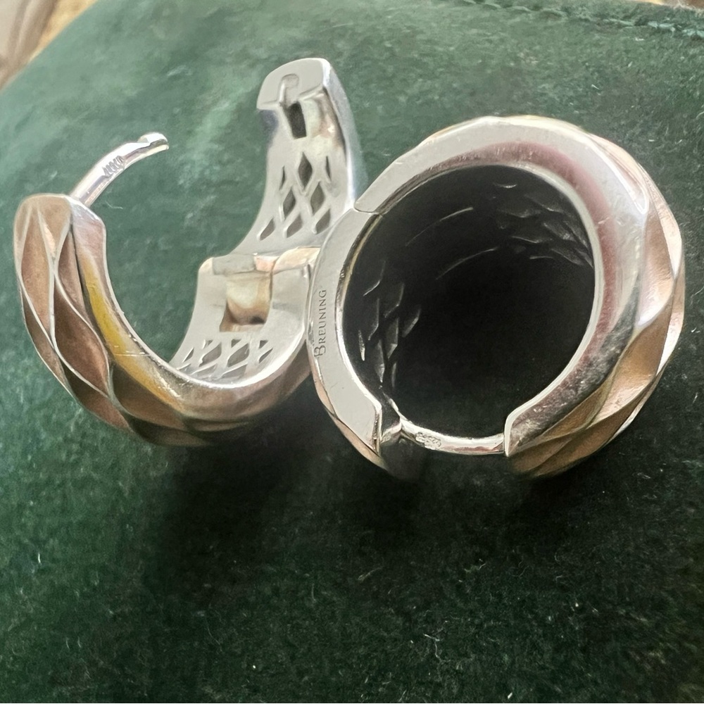 Breuning Two-Tone Hoop Earrings